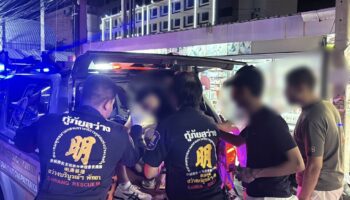 Падение байкера из Кувейта вызвало бурную драму спасения в Паттайе