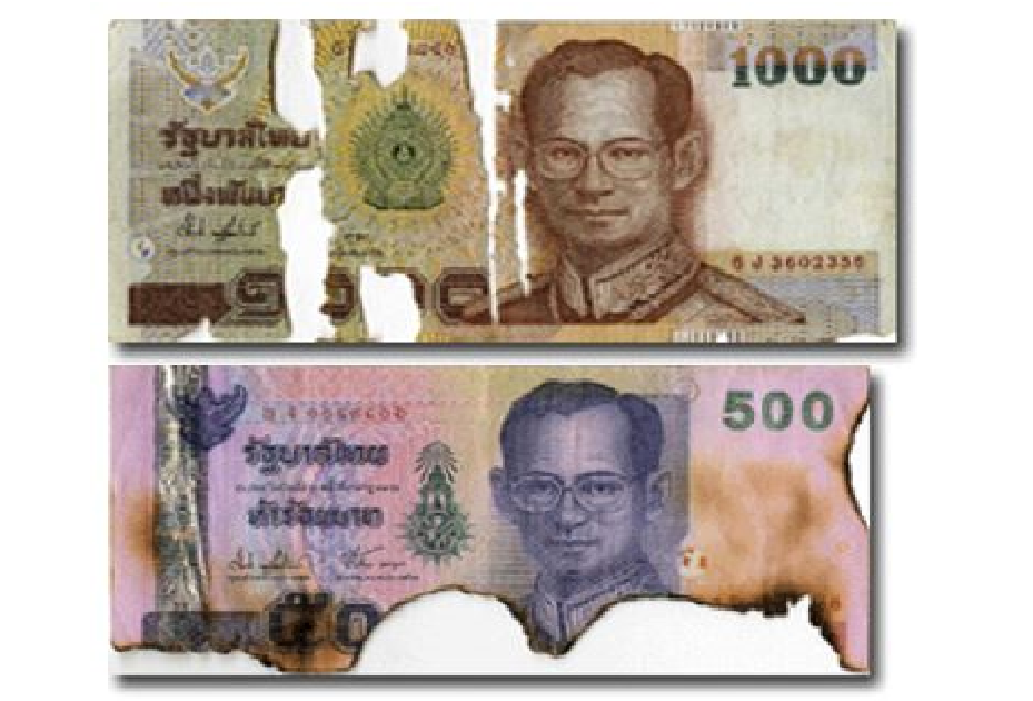 Пораженные тайские банкноты все еще пригодны для использования?