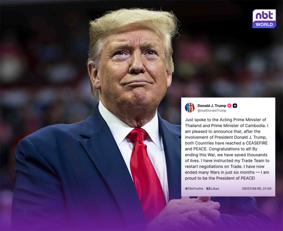 Президент США Трамп похвалил роль Таиланда в прекращении огня, распорядился возобновить двусторонние торговые переговоры