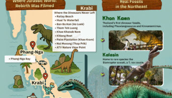 Прогулка с динозаврами: Исследуйте захватывающие места съемок фильма Юрского периода и ископаемую границу Таиланда