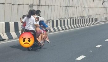 Семья из 7 человек на мотоцикле вызывает возмущение по поводу безопасности в Пхукете