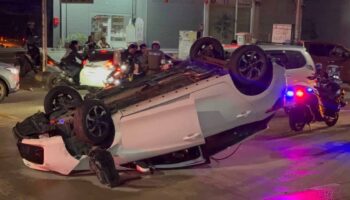 Сонный водитель перевернул машину в ночной аварии в Паттайе