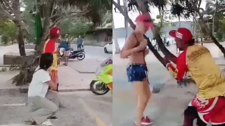 Спасатель и местные жители поймали грабителя цепочек туриста на пляже Патонг