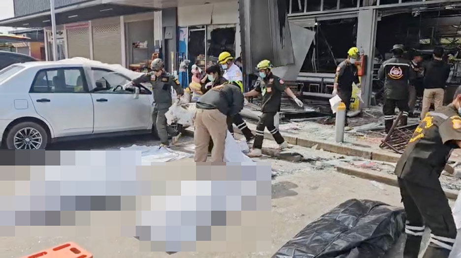 Тела, найденные в разрушенном магазине в Си Сакете после ракетного удара