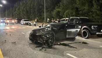 Южнокорейец спровоцировал аварию на дороге в Паттайе, 8 автомобилей повреждены