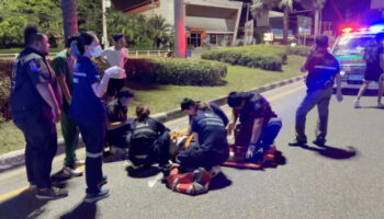 Арабские туристы получили серьезные травмы в результате аварии на уличных гонках в Паттайе