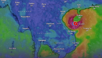 Десятки тысяч эвакуированы, поскольку тайфун Каджики надвигается на центральное побережье Вьетнама