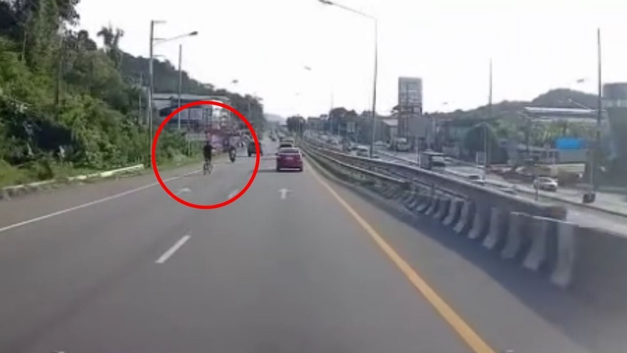 Жители Пхукета осуждают иностранного велосипедиста за неосторожный маневр в полосе движения