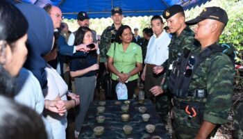Нидерландский мужчина и тайская жена рассказывают послу о побеге от пограничных столкновений