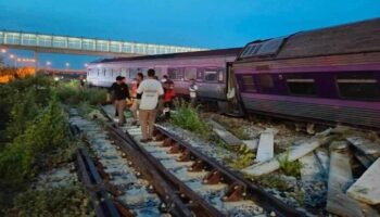 Поезд, направляющийся в Бангкок, сошел с рельсов в Пратчупкхирикхан, 10 пострадавших
