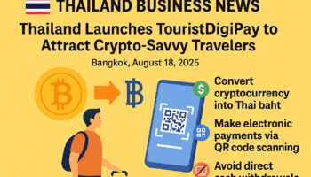 Таиланд запускает “TouristDigiPay”, чтобы revitalизировать туристический сектор с помощью конверсии криптовалют в бат.