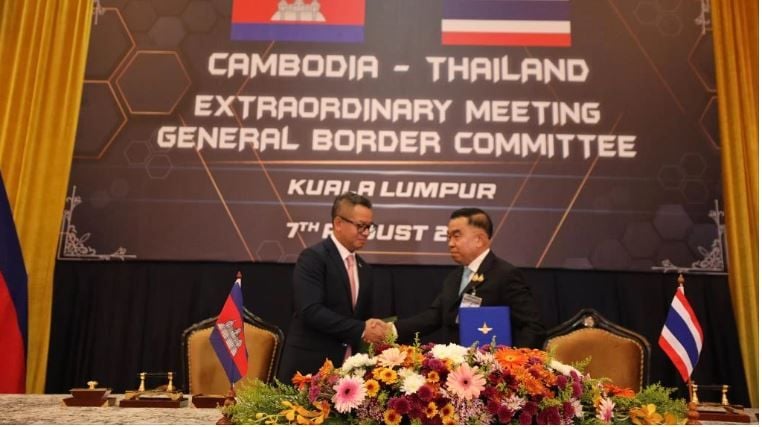 Таиланд и Камбоджа заключили перемирие на границе в Малайзии