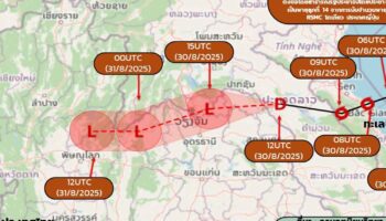 Увеличение дождей в Таиланде в воскресенье и понедельник