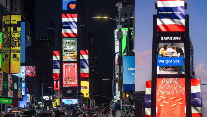 Plan B Media поддерживает кампанию в честь тайского флага от Таймс-сквер до Бангкока