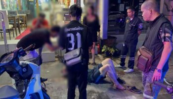 Британский турист остался в крови после драки с другом в Паттайе