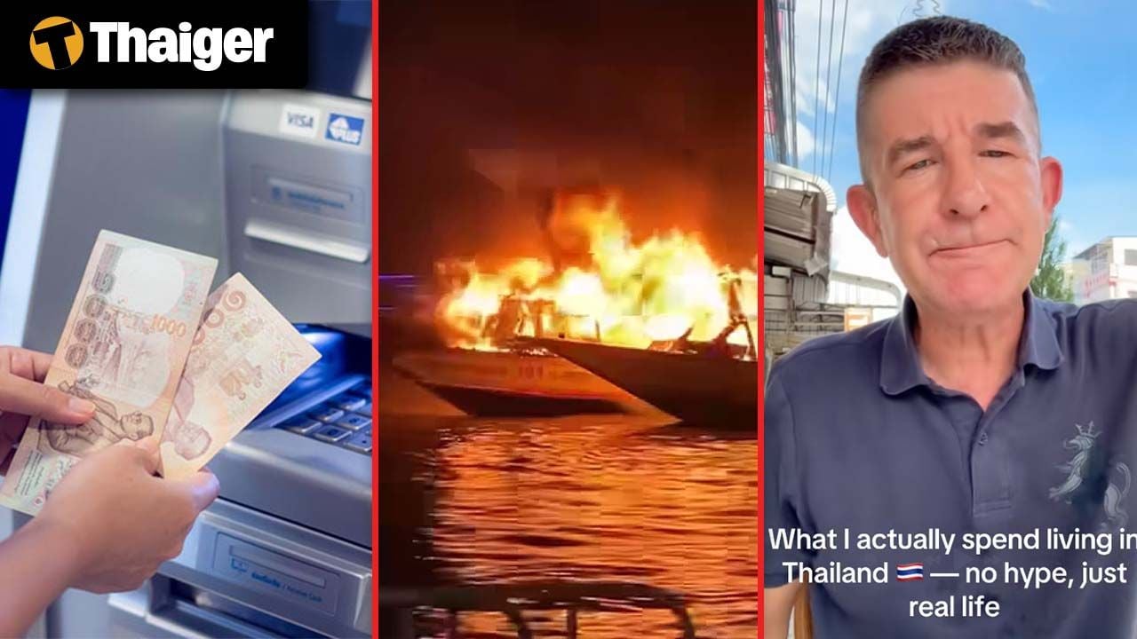 Видеоновости Таиланда | Банк Таиланда пересмотрит правила замораживания счетов, Три лодки охвачены пламенем на реке Чао Прайя