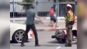 Водителю Mercedes-Benz грозит тюремное заключение и штраф за повреждение мотоцикла полиции