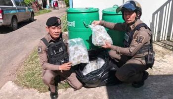 Мешки с каннабисом, выброшенные у дома в Удона Тани, ставят местных жителей в недоумение