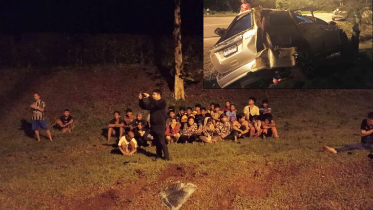 Тайские силы безопасности преследование завершилось тем, что 28 мигрантов выползли из внедорожника