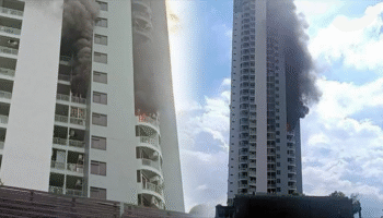 В высотном кондоминиуме в Пинкао вспыхнул пожар, жители эвакуированы