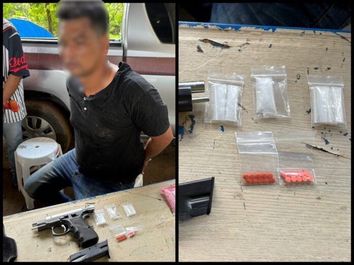 В пикапе, остановленном во время воздушной проверки в Бангкоке, найдены оружие и наркотики.