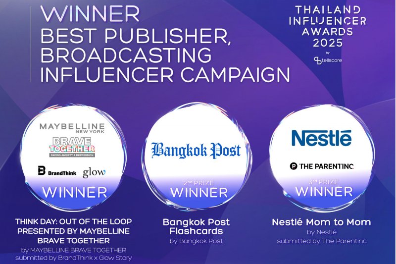 Вокабулярный флешкарта Bangkok Post заняла 2-е место в категории Лучший издатель, Кампания по влиянию в области вещания