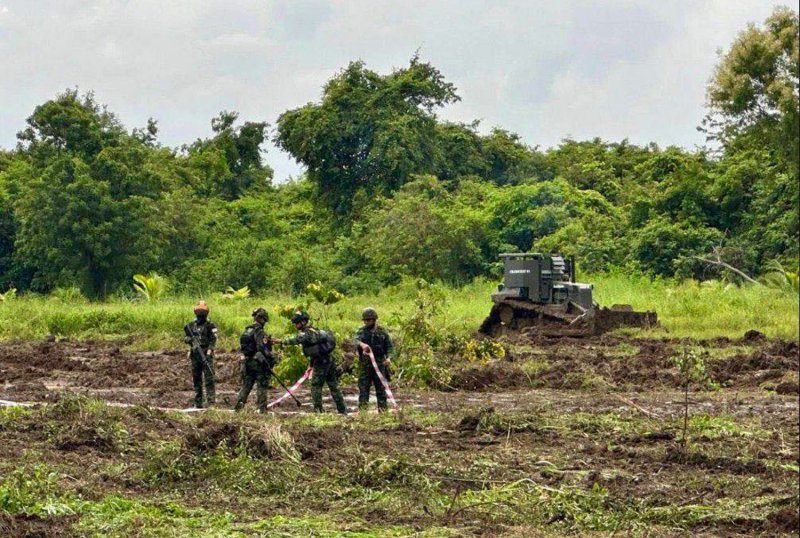 Новая противотанковая мина найдена недалеко от границы в Са-Каео