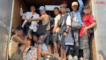 Полиция ошарашена: 108 мигрантов упакованы в один грузовик в Канчанабури