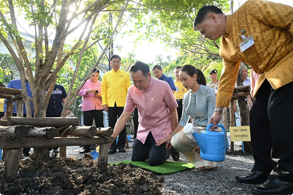 Премьер-министр Анутин возглавляет мероприятие по высадке деревьев в честь Национального дня любителей деревьев Таиланда