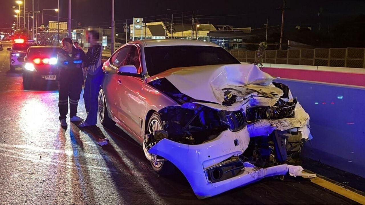 Суд предоставил залог пьяному водителю BMW в столкновении по встречной полосе в Нонгтабури