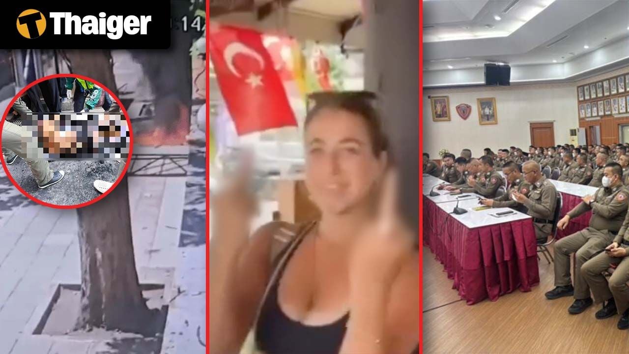 Тайланд видео новости Бангкок торопится засыпать провал в земле перед открытием, Бангкок в шоке, так как мужчина поджигает себя на улице