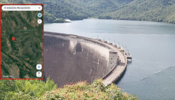 Плоское землетрясение потрясло Так, когда толчок магнитудой 3.2 произошел на глубине всего 1 км рядом с дамбой Бхумибол.