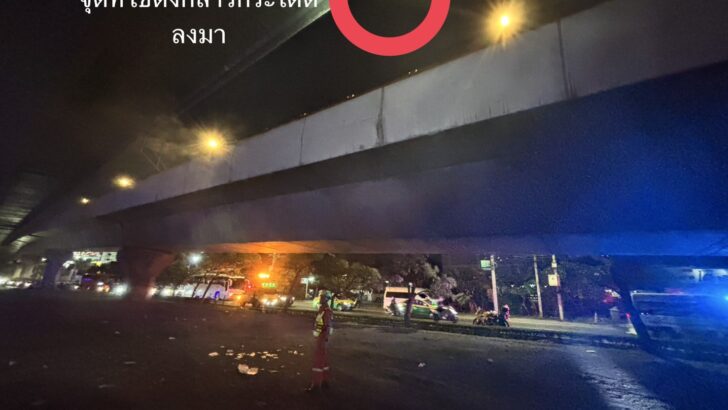 Иностранный мужчина получил травму после того, как прыгнул с автострады Бангкока