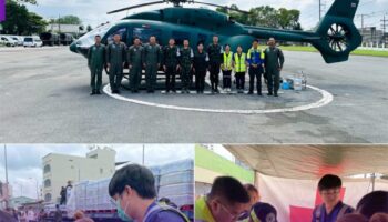 Команды Sky Doctor и Ramathibodi предоставляют неотложную медицинскую помощь во время наводнения в Хат Яй