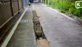 Жители предупреждают о риске аварий из-за зияющих дорожных ям в Паттайе