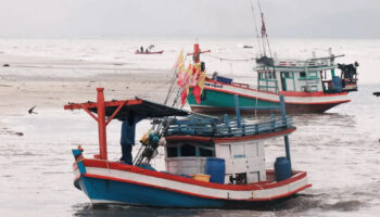 Королевский тайский флот объявляет, что воды Трат безопасны, так как рыболовство возобновляется после easing напряженности на границе.