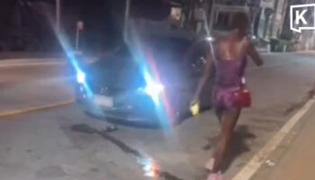 Поездка на Болте становится жестокой, когда турист бросает бутылку в байкера