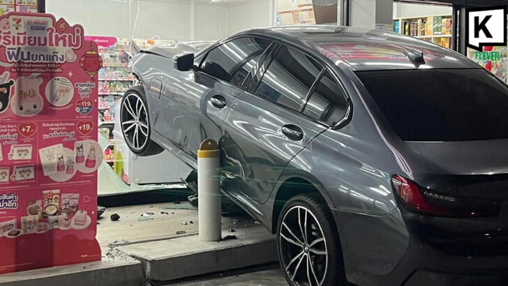 Роскошный автомобиль врезался в магазин у дома на Пхукете