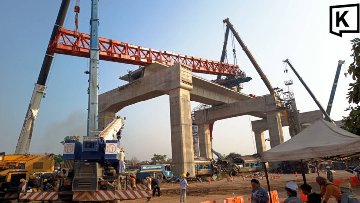 Свернутый кран в основном убран после шести дней