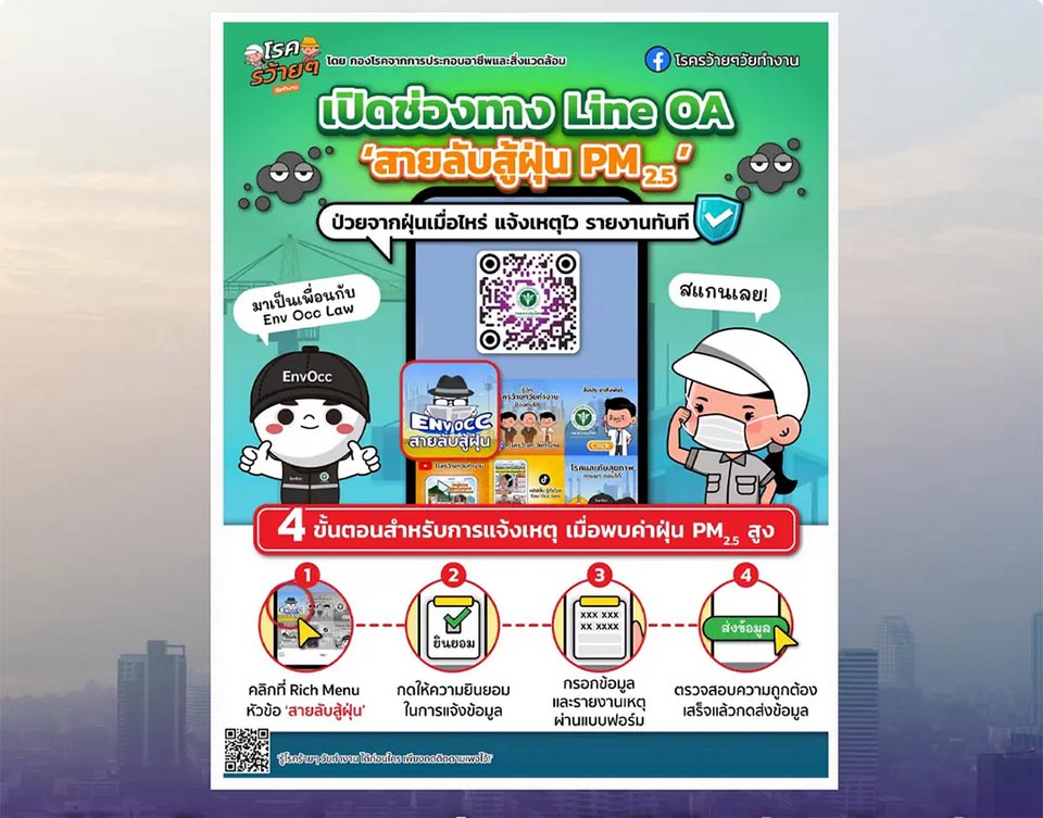 Mor Prom запускает инструмент отчетности LINE для отслеживания симптомов здоровья, связанных с PM 2.5