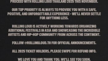 Задержки с возвратом денег на Rolling Loud Thailand вызывают жалобы в интернете