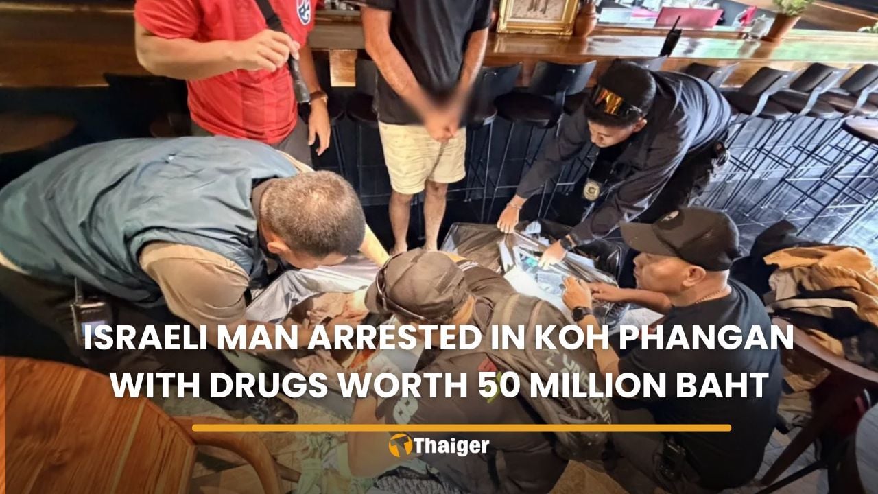 Израильтянин арестован на Ко Пхангане с наркотиками стоимостью 50 миллионов бат
