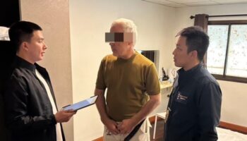 Немецкий мужчина по прозвищу 'Мистер Спрей' арестован за граффити 'Спасите Газу' на Кох Пхангане.