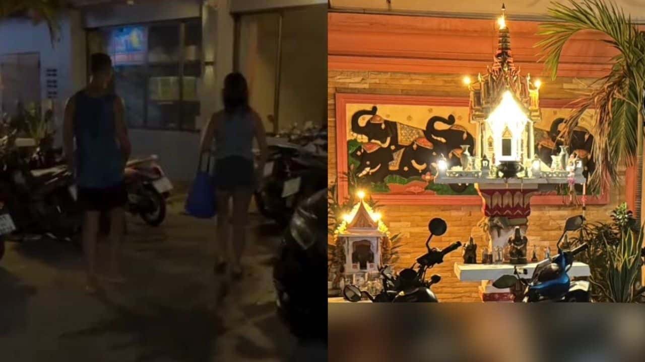 Сотрудники отеля в Паттайе сталкиваются с иностранной парой из-за секса рядом с домом духов