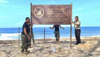 Туристам грозят штрафами в 100 тыс. бат за купание на севере Пхукета