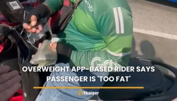 Водитель такси на Udон Тхани подвергся критике после того, как видео показало, как пассажира ругают из-за веса