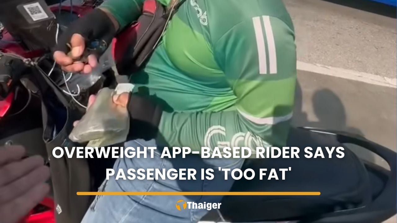 Водитель такси на Udон Тхани подвергся критике после того, как видео показало, как пассажира ругают из-за веса
