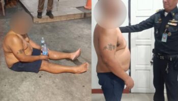 Нагого иностранца задержали после повреждения статуи и нарушения дорожного движения