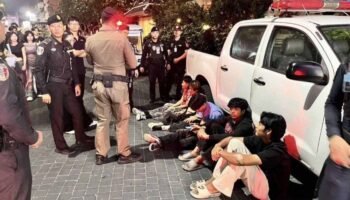 Полиция разогнала столкновение банд мигрантов на Паттайя Уолкинг Стрит