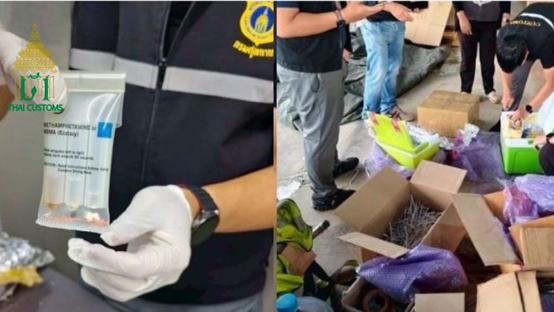 Посылку с 10 кг метамфетамина перехватили на Пхукете